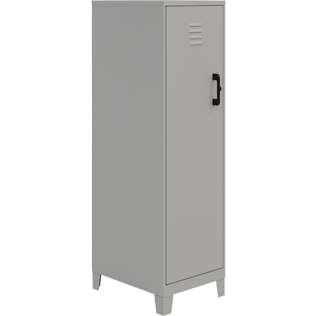 Nusparc Personal Locker, 4 Shelves, 53.3" x 14.2" x 18", Silver NPRSL418ZZSR